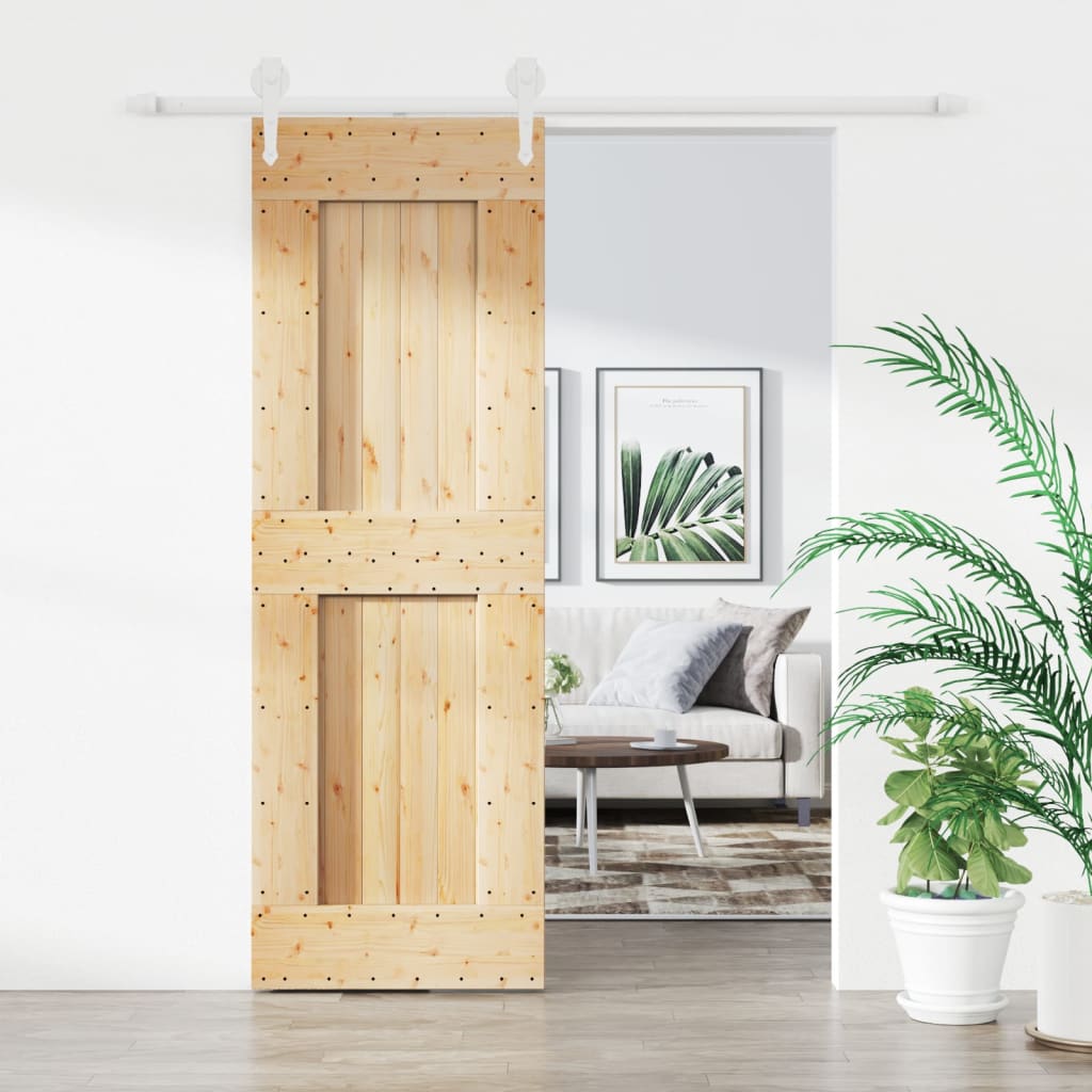 Puerta corredera de Vidaxl con masa de 70x210 cm de pino sólido