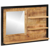 Vidaxl Mirror med hylder 80x8x55 cm glas og fast mango træ træ