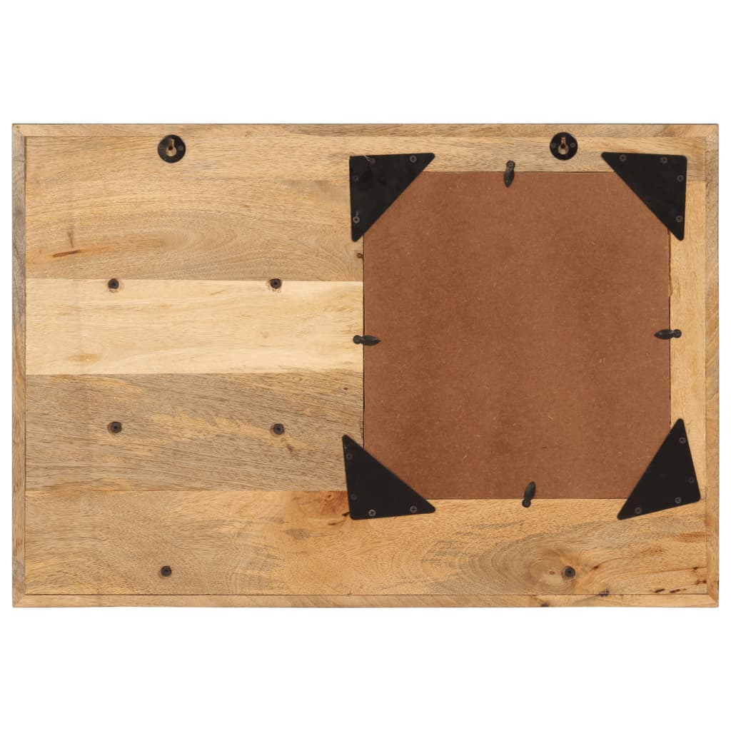 Vidaxx-Spiegel mit Regalen 80x8x55 cm aus Glas und massivem Mangoholz