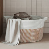 Vidaxx Aufbewahrungskorb ø 40x25 cm Baumwolle braun und weiß