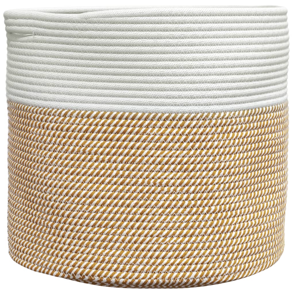 Vidaxx Aufbewahrungskorb ø 40x35 cm Baumwolle braun und weiß