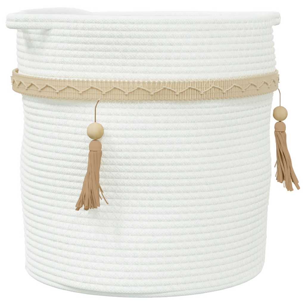 Vidaxx Aufbewahrungskorb ø 38x36 cm Baumwolle weiß