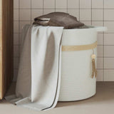 Vidaxx Aufbewahrungskorb ø 38x36 cm Baumwolle weiß