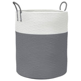 Vidaxl Storage basket Ø 38x46 cm cotton gray and white