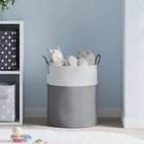 Vidaxl Storage basket Ø 38x46 cm cotton gray and white