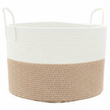 Vidaxx Aufbewahrungskorb ø 51x33 cm Baumwolle braun und weiß