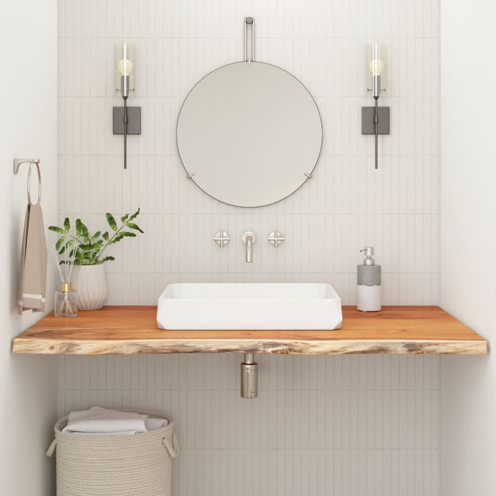 Vidaxl Washbasin Bord rektangulær 120x60x2.5 Solid Acaciahout