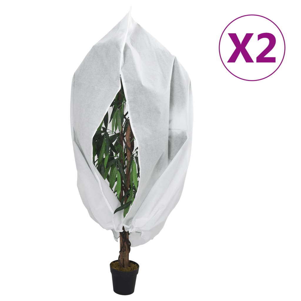 VidaXL Pflanzenabdeckungen mit Reißverschluss 2 Stk. 70 g m² 3,93 x 3 m
