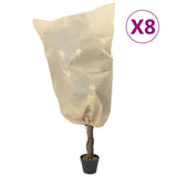 VidaXL Pflanzenabdeckungen mit Kordelzug 8 Stück 70 g m² 0,8x1,2 m