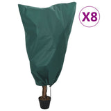 VidaXL Pflanzenabdeckungen mit Kordelzug 8 Stück 70 g m² 0,8x1,2 m