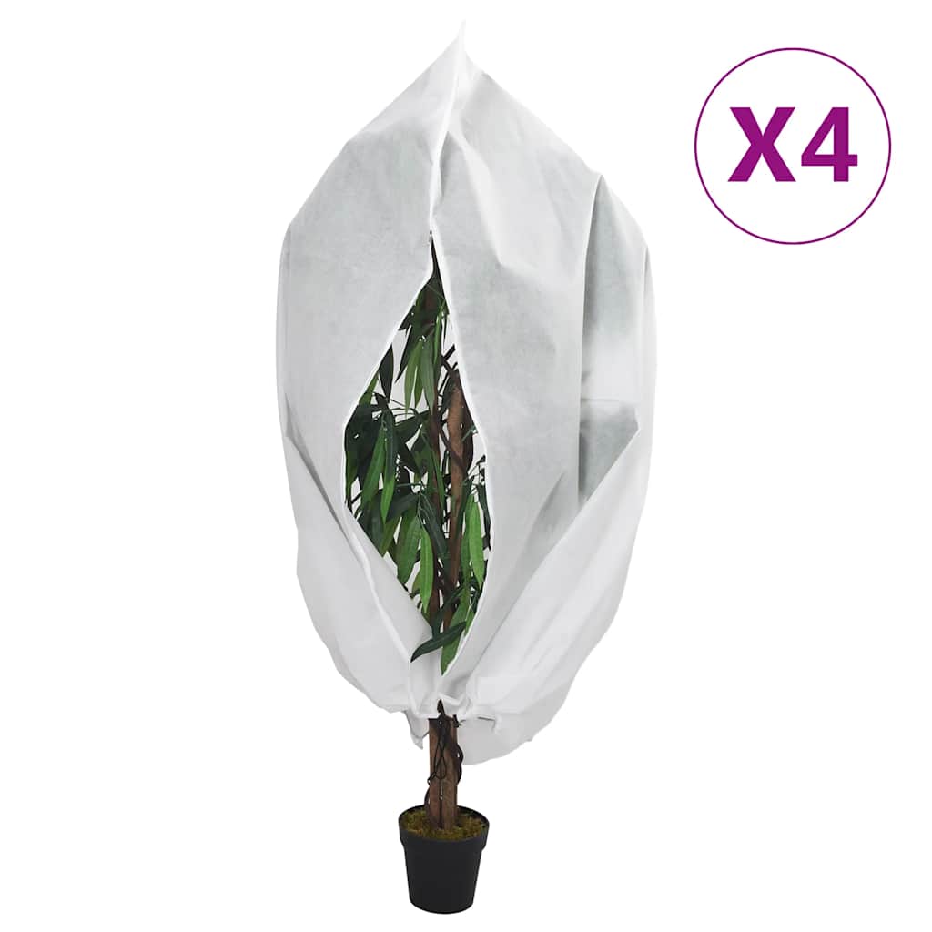 VidaXL Pflanzenabdeckungen mit Reißverschluss 4 Stück 70 g m² 3,14 x 2,5 m