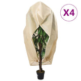 VidaXL Pflanzenabdeckungen mit Reißverschluss 4 Stück 70 g m² 3,14 x 2,5 m