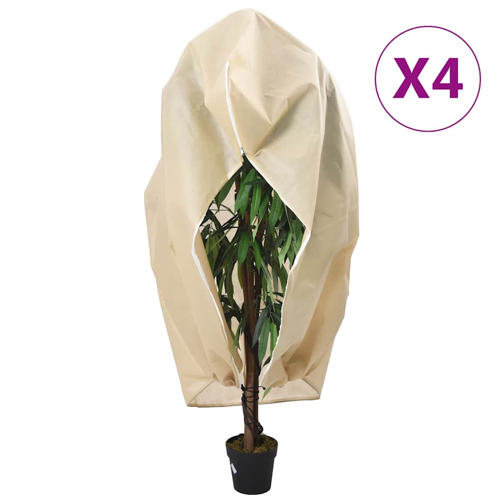 VidaXL Pflanzenabdeckungen mit Reißverschluss 4 Stück 70 g m² 3,93 x 3 m