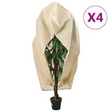 VidaXL Pflanzenabdeckungen mit Reißverschluss 4 Stück 70 g m² 3,93 x 3,5 m