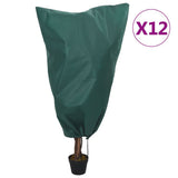 VidaXL Pflanzenabdeckungen mit Kordelzug 12 Stück 70 g m² 0,8x1,2 m