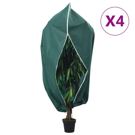 VidaXL Pflanzenabdeckungen mit Reißverschluss 4 Stück 70 g m² 3,93 x 3,5 m