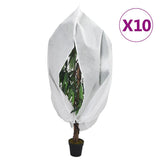 VidaXL Pflanzenabdeckungen mit Reißverschluss 10 Stück 70 g m² 3,93 x 3,5 m