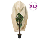 VidaXL Pflanzenabdeckungen mit Reißverschluss 10 Stück 70 g m² 3,93 x 3,5 m