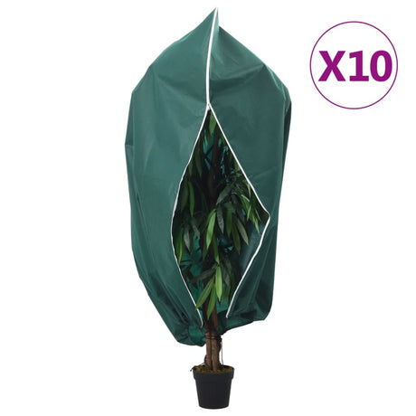 VidaXL Pflanzenabdeckungen mit Reißverschluss 10 Stück 70 g m² 2,36 x 2 m