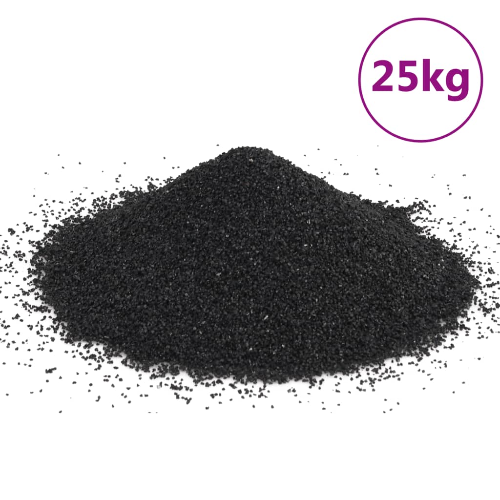 Vidaxl sable d'aquarium 25 kg 0,2 à 2 mm noir