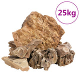 Vidaxl Dragon Stones 25 kg 5-30 cm rjava