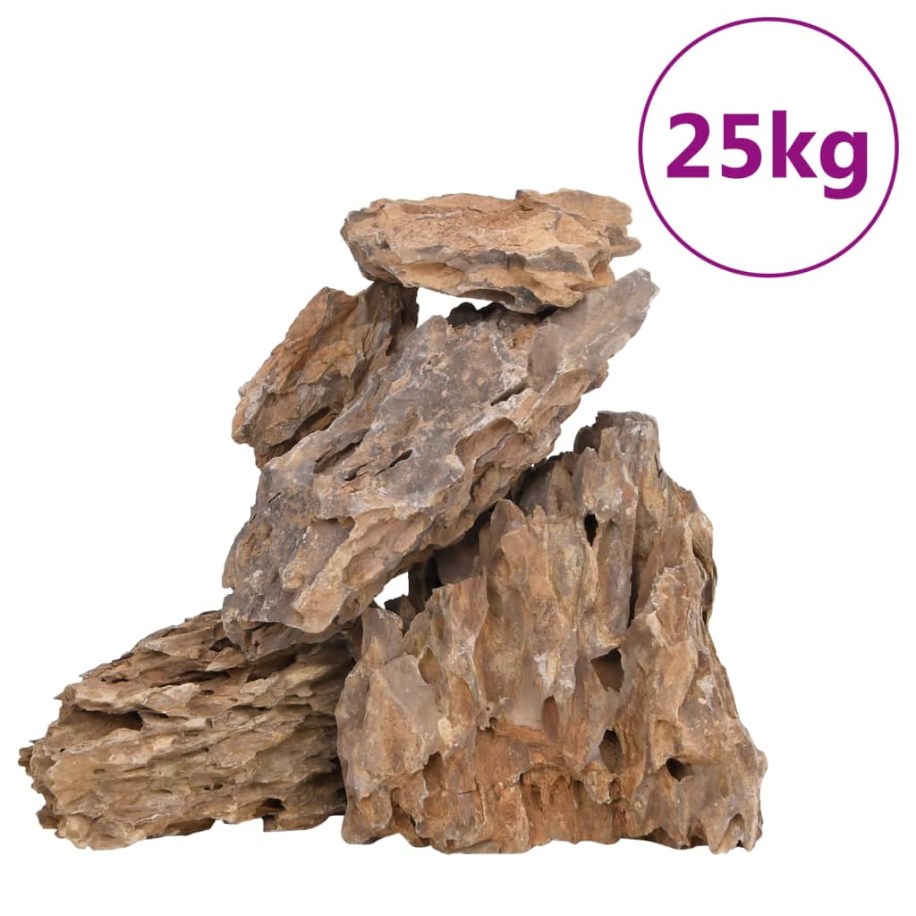 VidaXL Drachensteine ​​gemischte Farbe 25 kg 10-30 cm