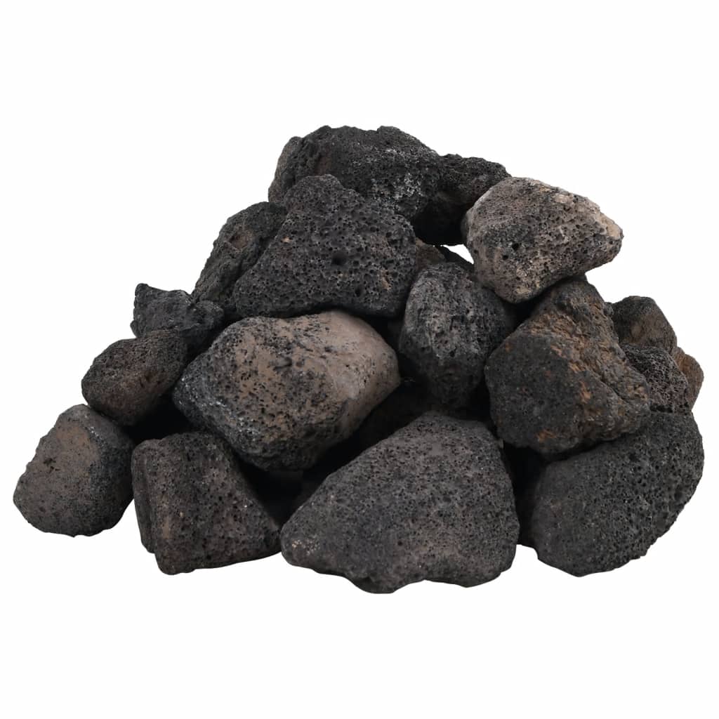 VidaXL Lavasteine 10 kg 5-8 cm schwarz