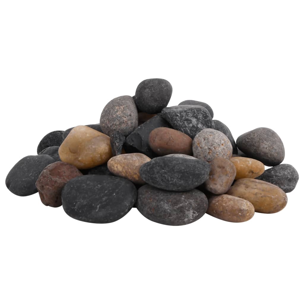 Vidaxl Kieselsteine poliert 5-8 cm 25 kg mehrfarbig
