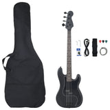 Vidaxl Bass guitar for beginners electric with bag 4 4 46 black