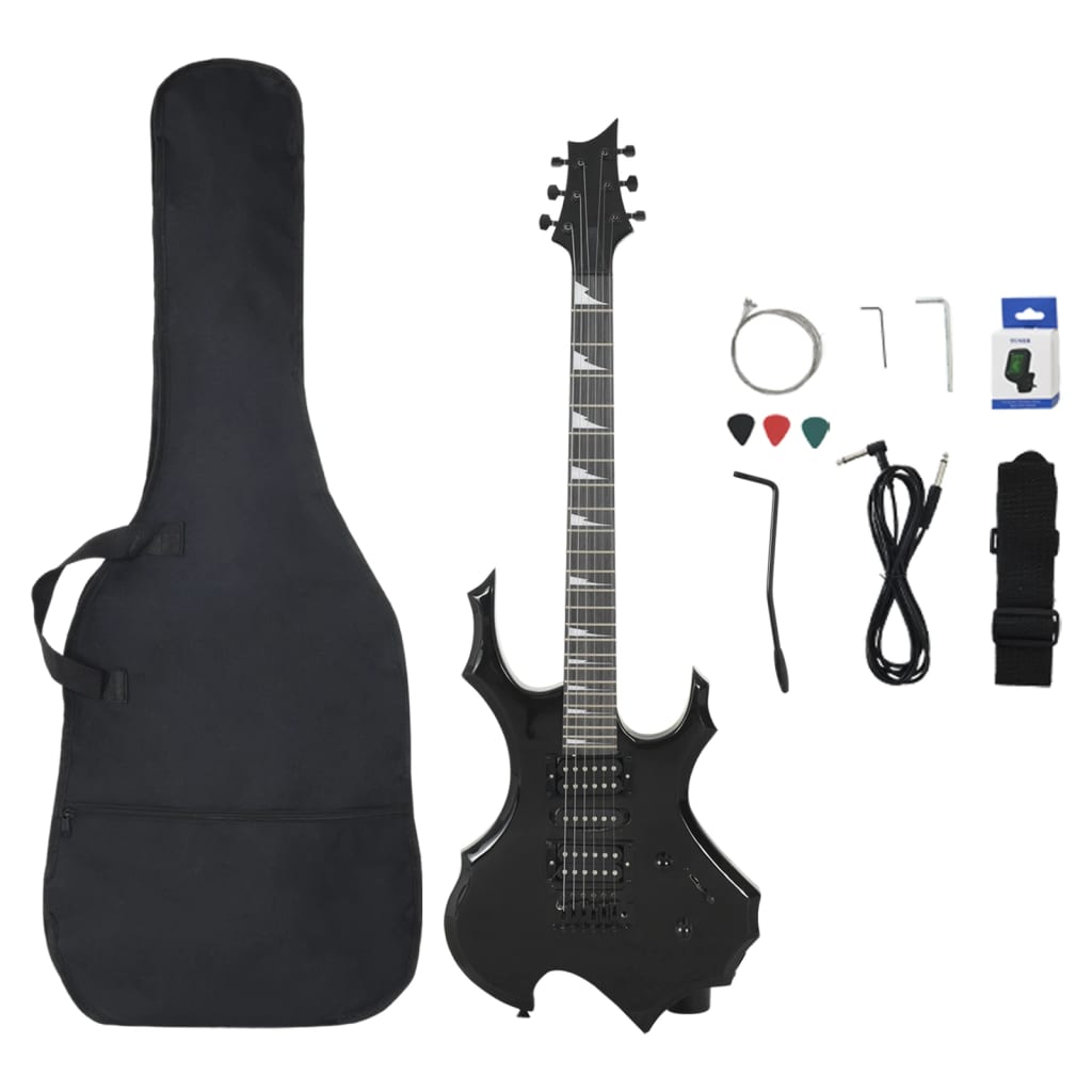 VidaXL Guitar for beginners electric with bag 4 4 39 black