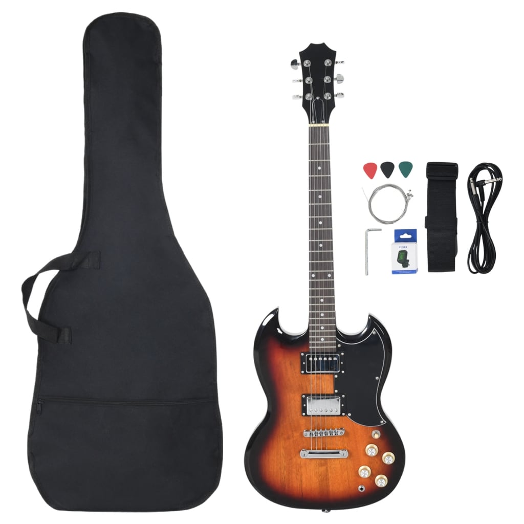 Vidaxl Gitarre für Einsteiger elektrisch mit Tasche 4 4 ​​39 schwarz
