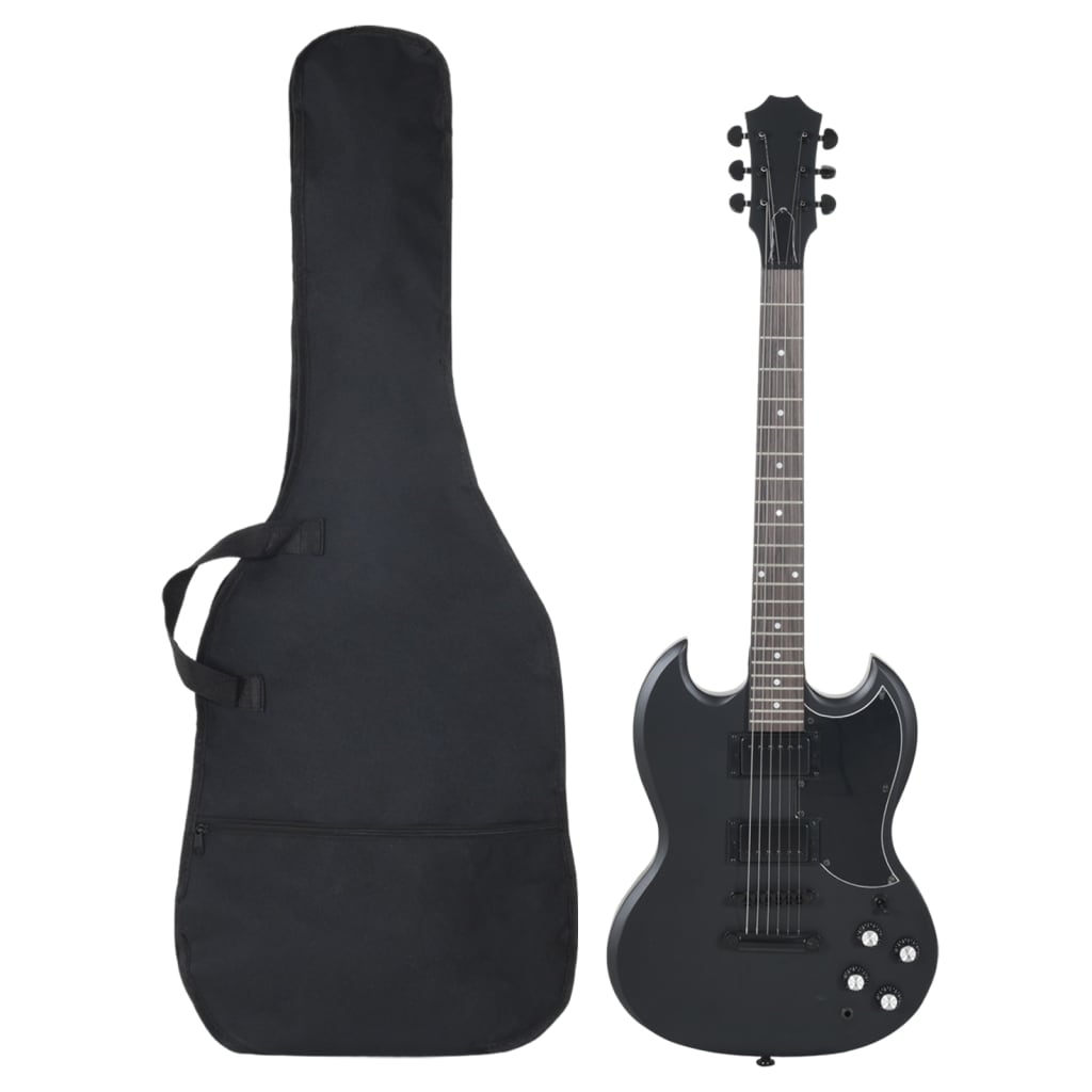 Vidaxl Gitarre für Einsteiger elektrisch mit Tasche 4 4 ​​39 schwarz