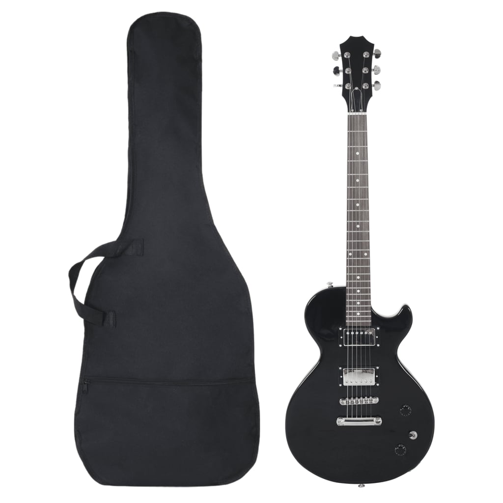 Guitare vidaxl pour les débutants électriques avec sac 4 4 39 noir