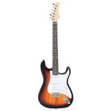 Vidaxl Gitarre für Einsteiger elektrisch mit Tasche 4 4 ​​39 braun und weiß
