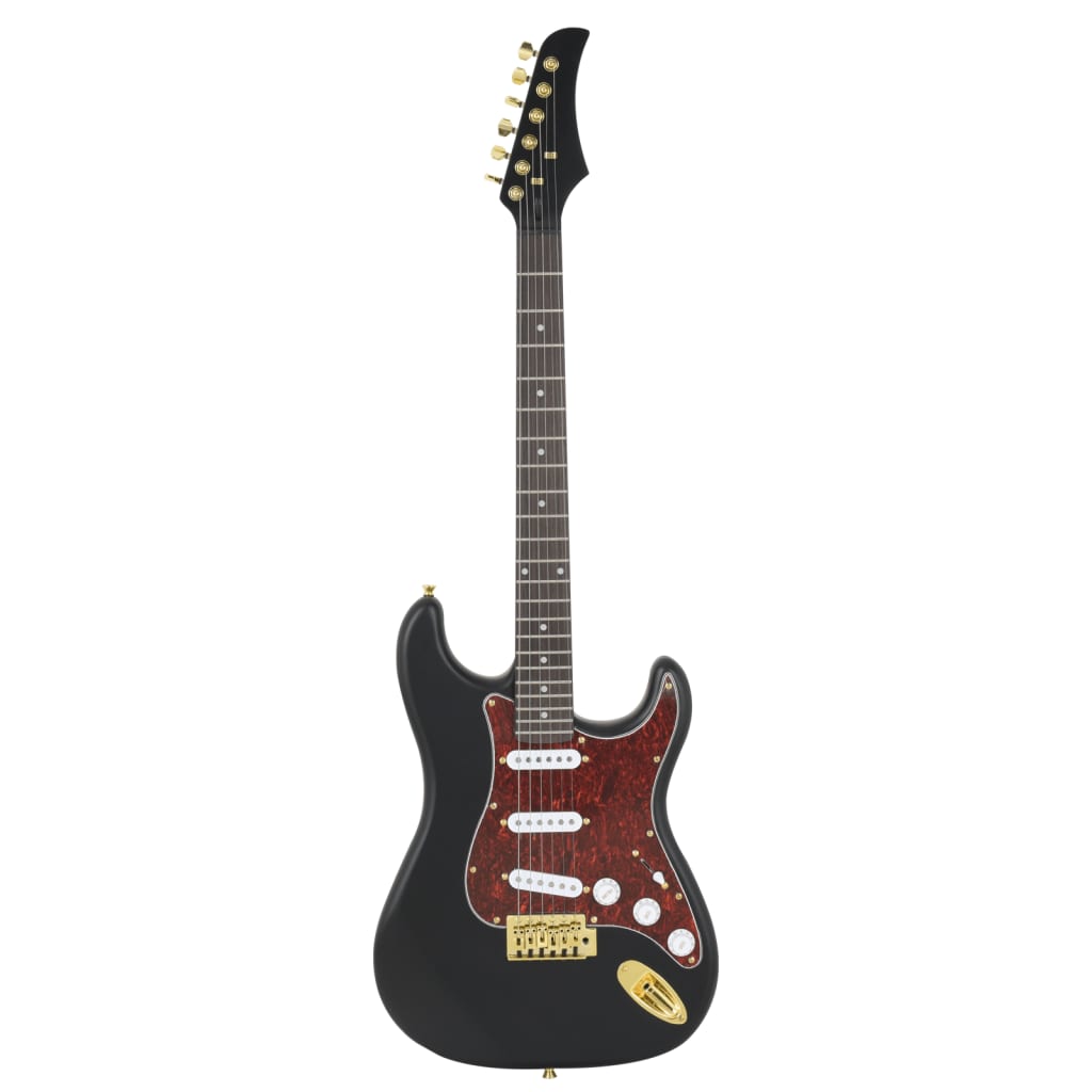 Vidaxl Gitarre für Einsteiger elektrisch mit Tasche 4 4 ​​39 Schwarz und Gold
