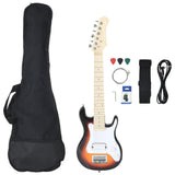 Vidaxl Guitar for Children Electric con Tas 3 4 30 Brown and White