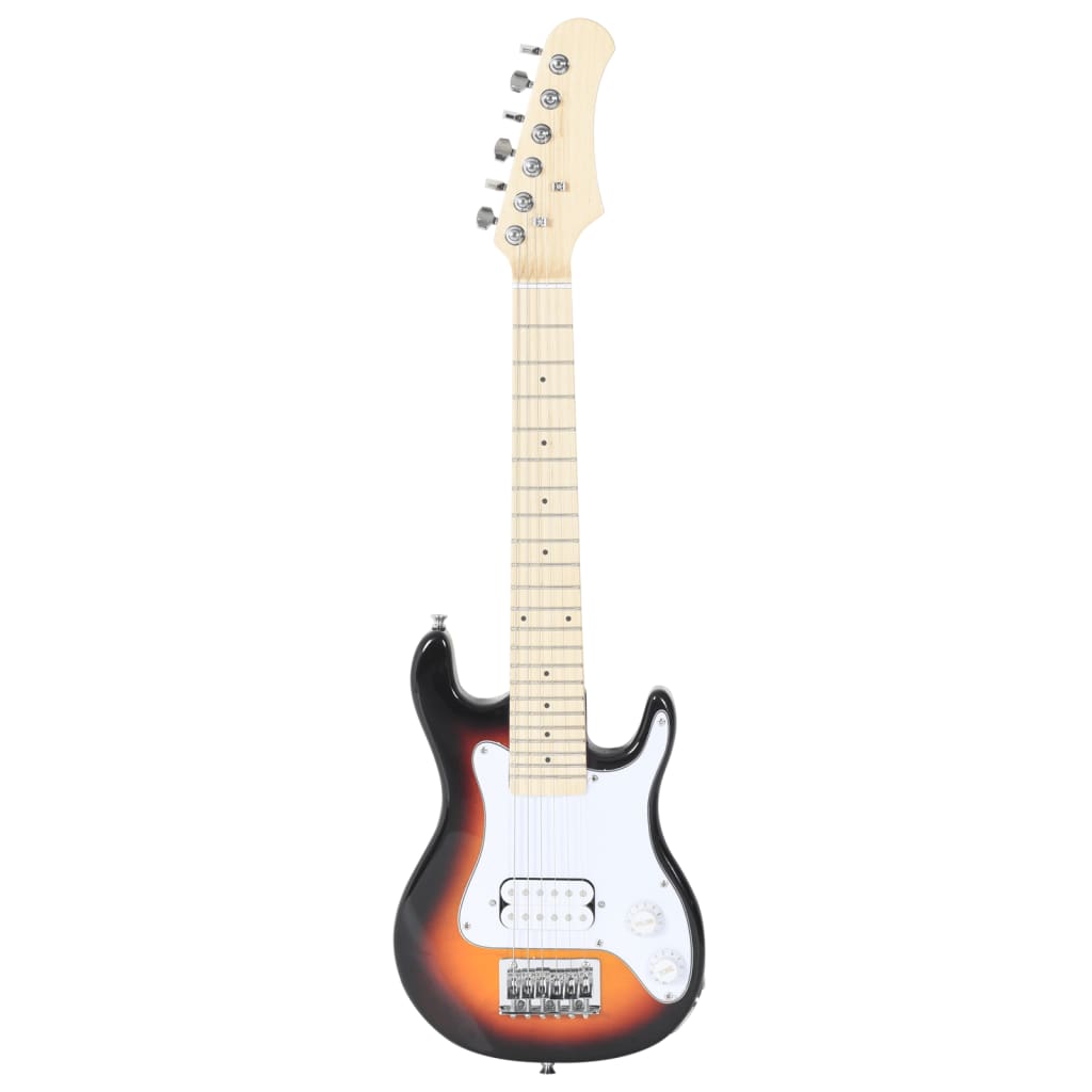 Vidaxl E-Gitarre für Kinder mit Tasche 3 4 30 braun und weiß
