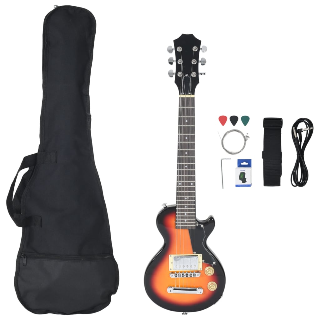 Vidaxl gitar for barn elektrisk med Tas 3 4 30 brun og svart