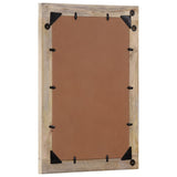 Vidaxx Badezimmerspiegel 50x70x2,5 cm aus massivem Mangoholz und Glas
