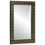 Vidaxl badkamerspiegel 50x70x2,5 cm massief mangohout en glas