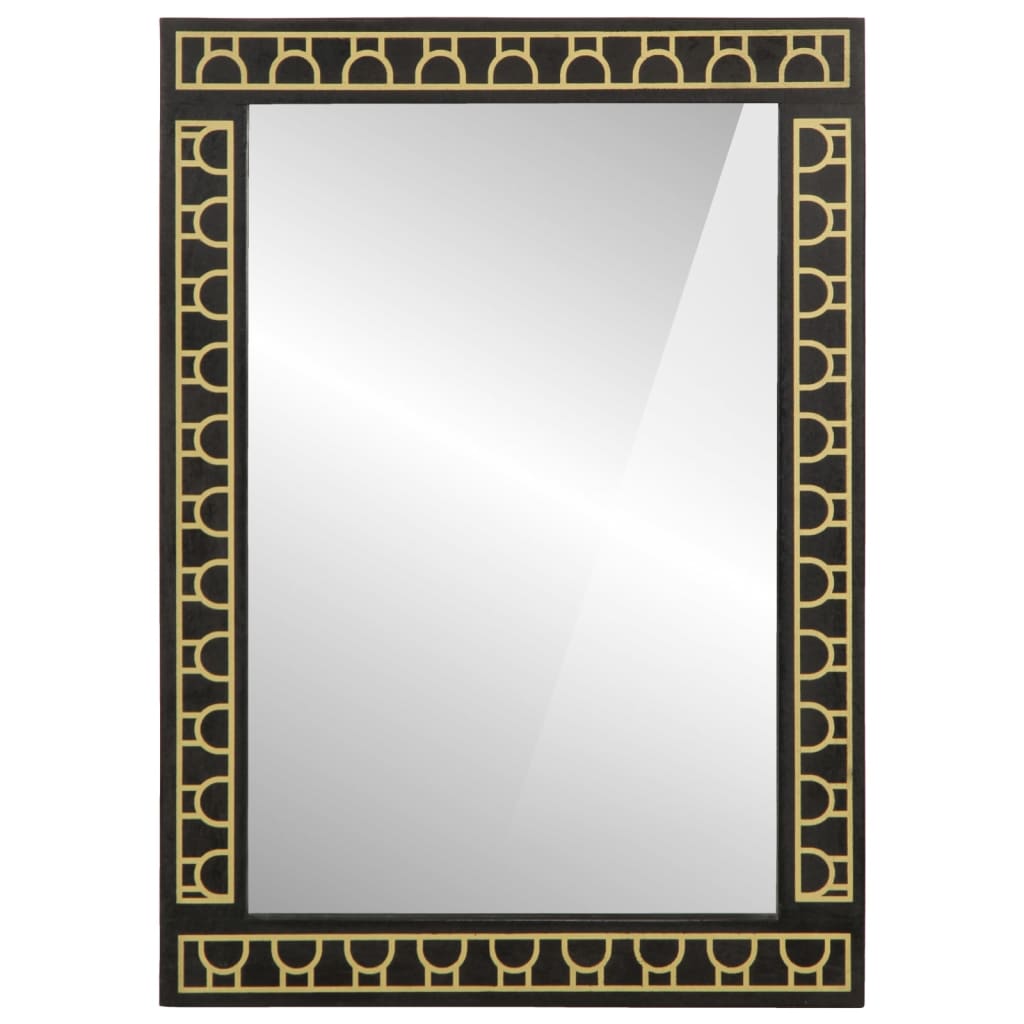 Vidaxl badkamerspiegel 50x70x2,5 cm massief mangohout en glas