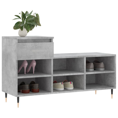 Vidaxx Schuhschrank 102x36x60 cm Holzwerkstoff betongrau