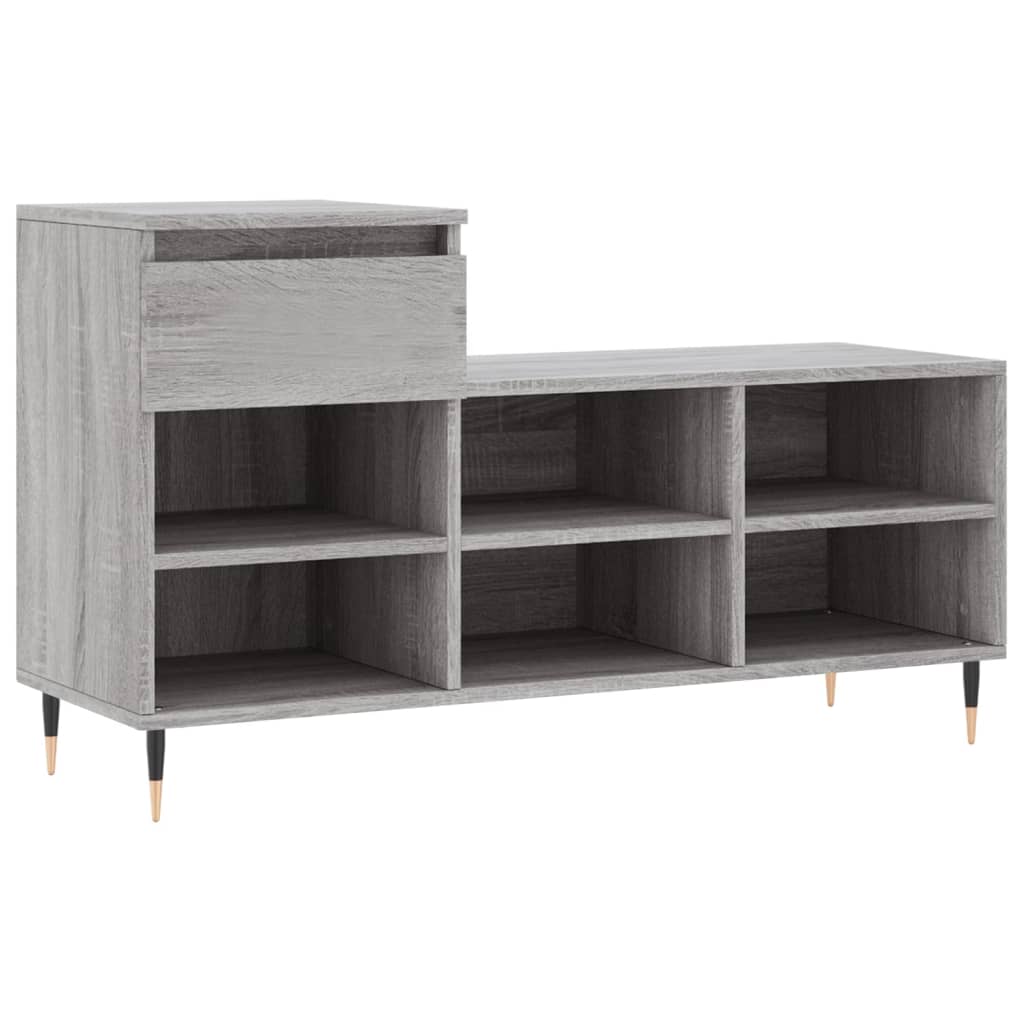 VidaXL Schuhschrank 102x36x60 cm Holzwerkstoff Sonomagrau