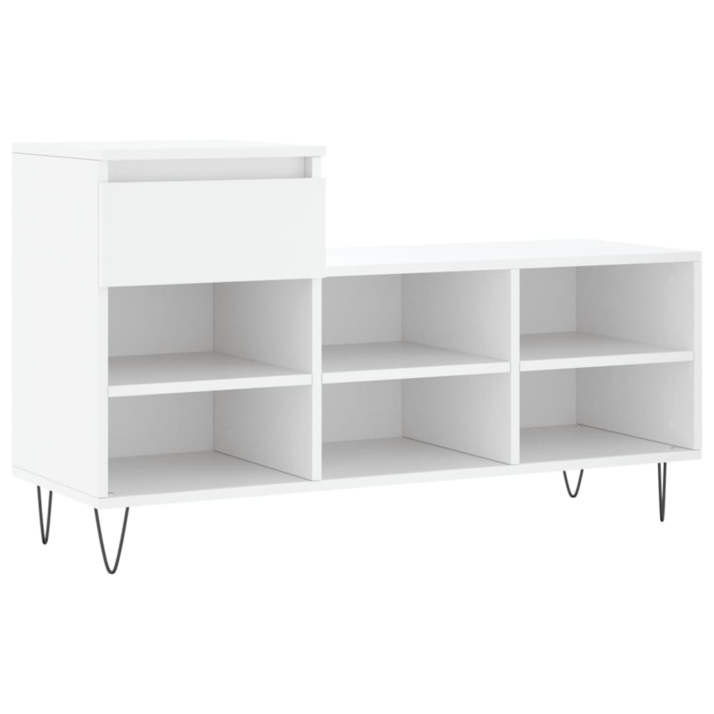 Vidaxl skoskap 102x36x60 cm eiendommer hvit hvit