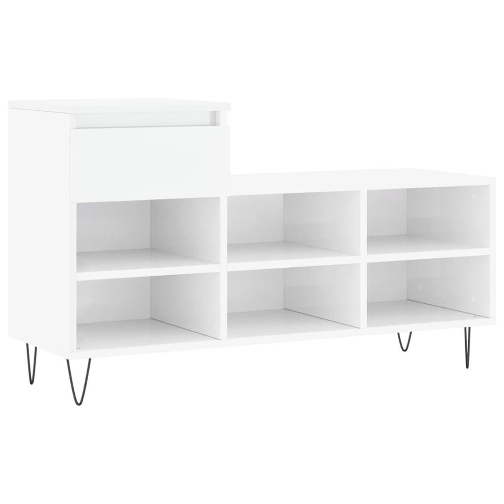 Vidaxx Schuhschrank 102x36x60 cm lackiertes Holz Hochglanz weiß