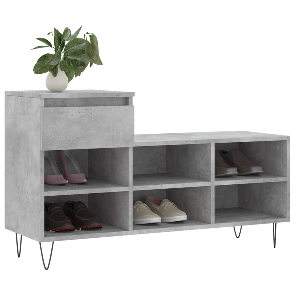 VidaXL shoe cabinet 102x36x60 cm Processed wood concrete price