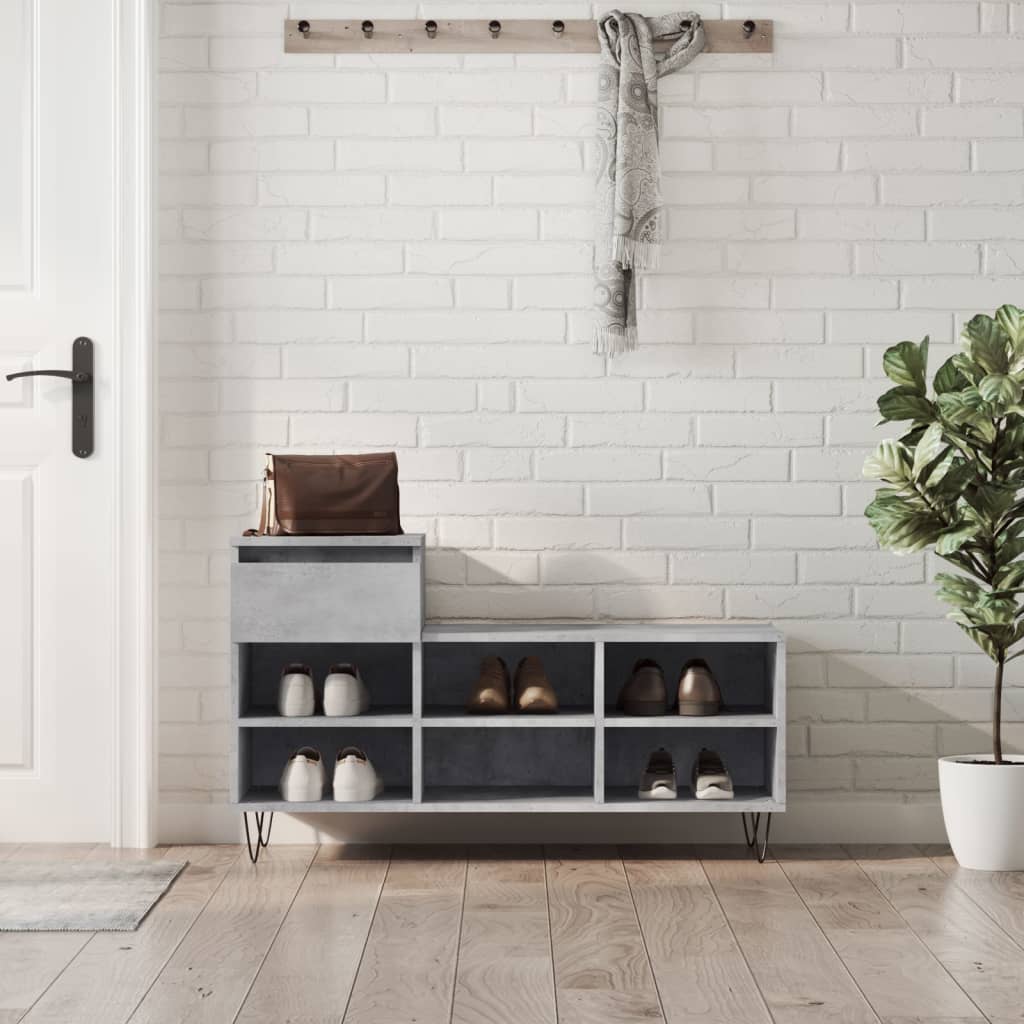 Vidaxx Schuhschrank 102x36x60 cm Holzwerkstoff betongrau