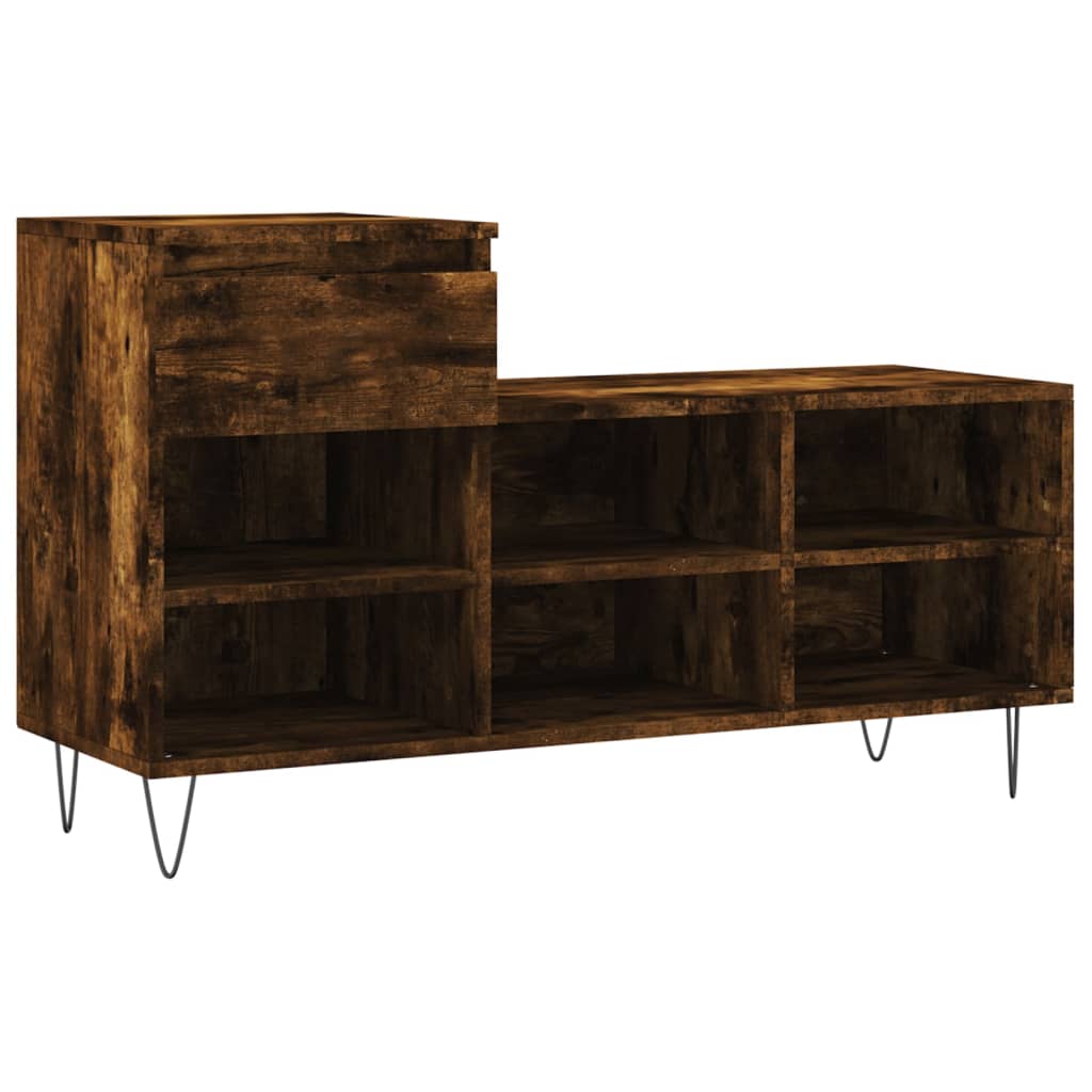 VidaXL Shoe cabinet 102x36x60 cm Properted wood Smoked oak colored