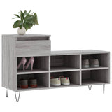 Armoire à chaussures Vidaxl 102x36x60 cm en bois de bois de sonoma gris