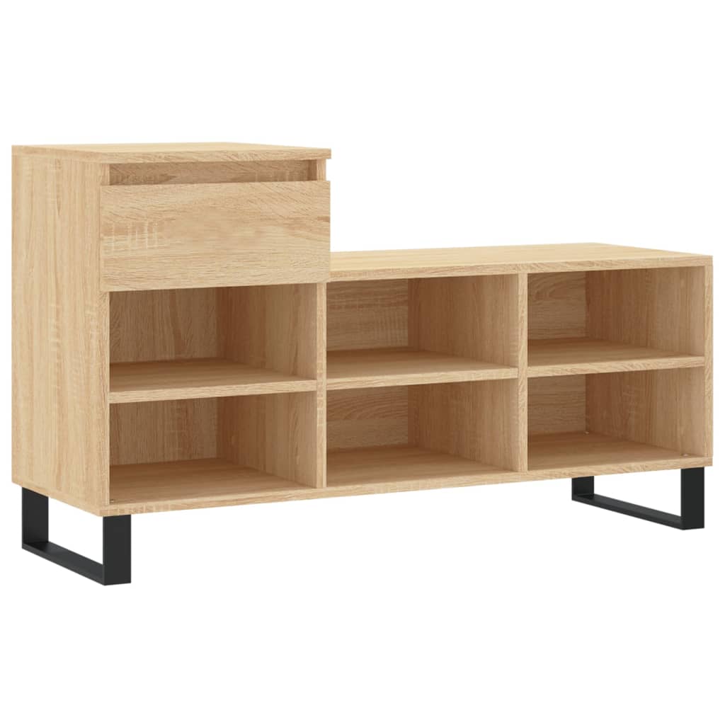 VidaXL Schuhschrank 102x36x60 cm Holzwerkstoff Sonoma-Eiche